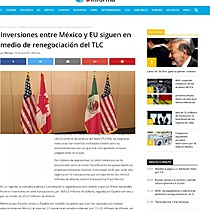 Inversiones entre Mxico y EU siguen en medio de renegociacin del TLC